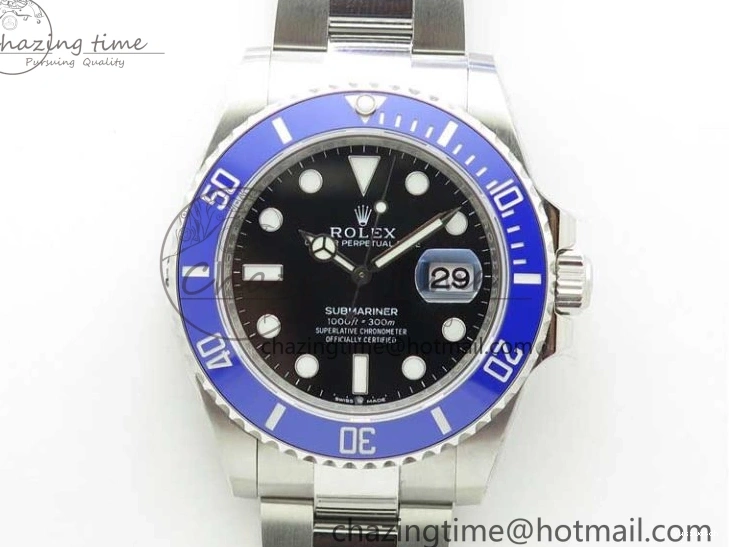 LB Dial EWF SS Bracelet Black A3235 Submariner on 41mm 126619 Ceramic Blue 0421